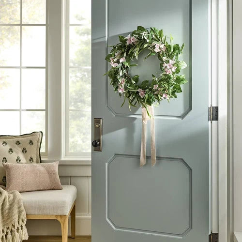 Floral Wreath with Ribbon Purple - Threshold designed with Studio McGee