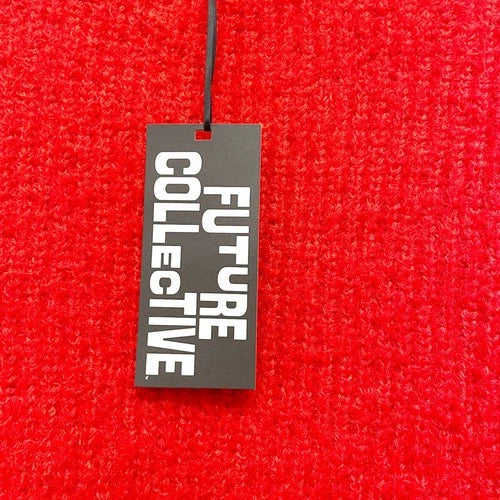 Future Collective Women's Crewneck Relaxed Teddy Sweater Red Size XS