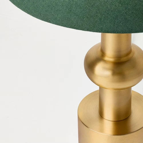 Vintage Brass with Green Shade Table Lamp - Hearth & Hand with