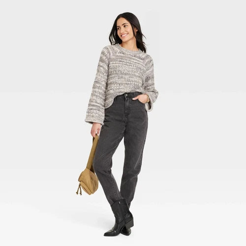 Universal Thread Women's Crewneck Pullover Sweater Gray Size Small